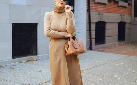 qu est ce qu'une femme bien habille look couleurs beige et camel