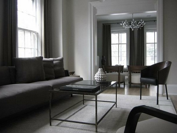 salon-noir-blanc-gris-design-d'intérieur-moderne