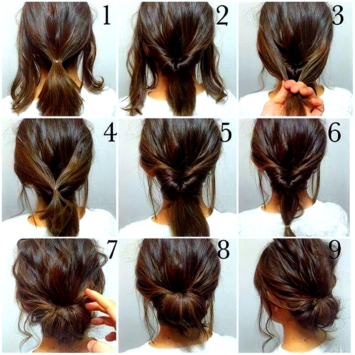 tutoriel en image pour faire un chignon decoiffe