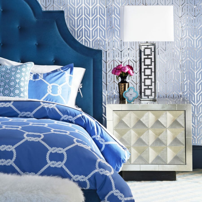 bleu-canard-couleur-deco-chambre-idée-intérieur-lit-joli
