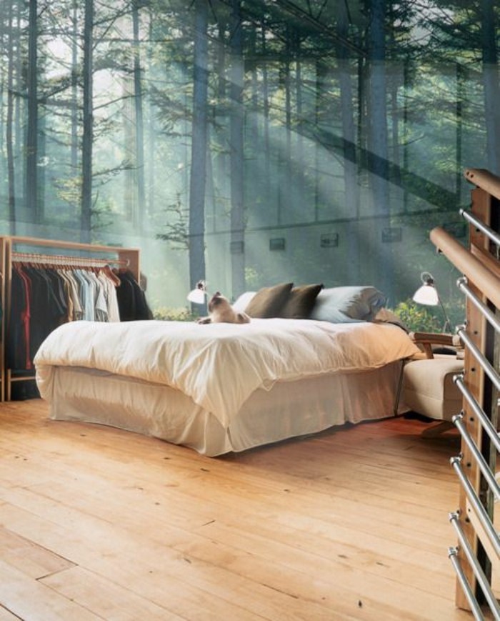 chambre-à-coucher-au-papier-peint-forêt-papier-peint-paysage-