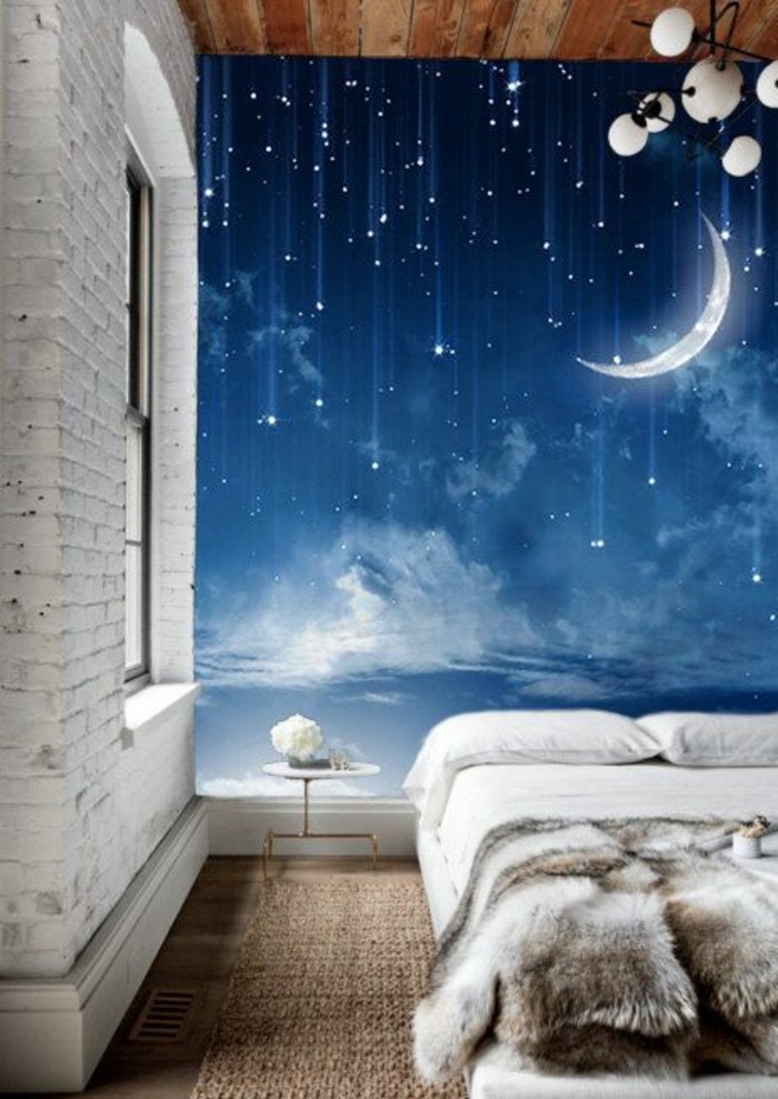 chambre-à-coucher-tapisserie-3d-papier-peint-décoratif-ciel-étoilé-