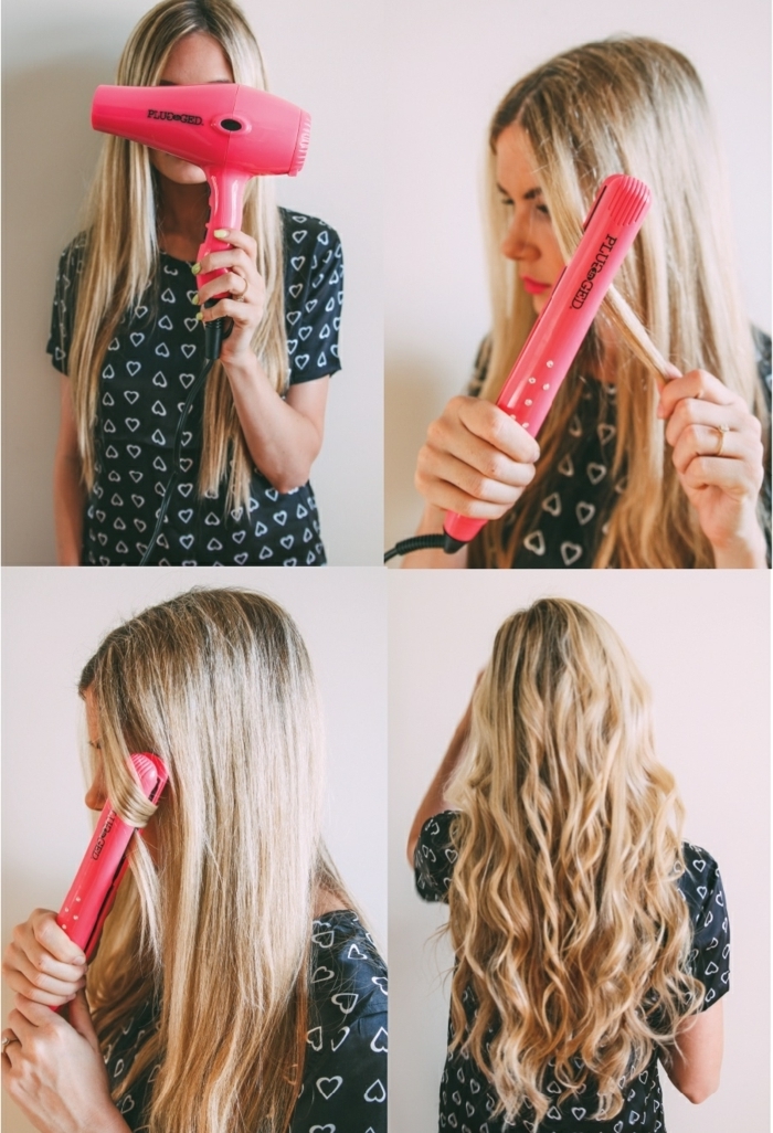 How to curl your hair step by step-T-shirt-black-deco-hearts