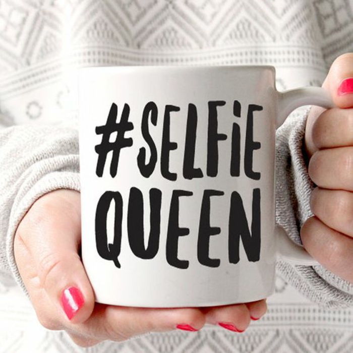 gobelets personnalisés, une tasse pour la reine des selfies 