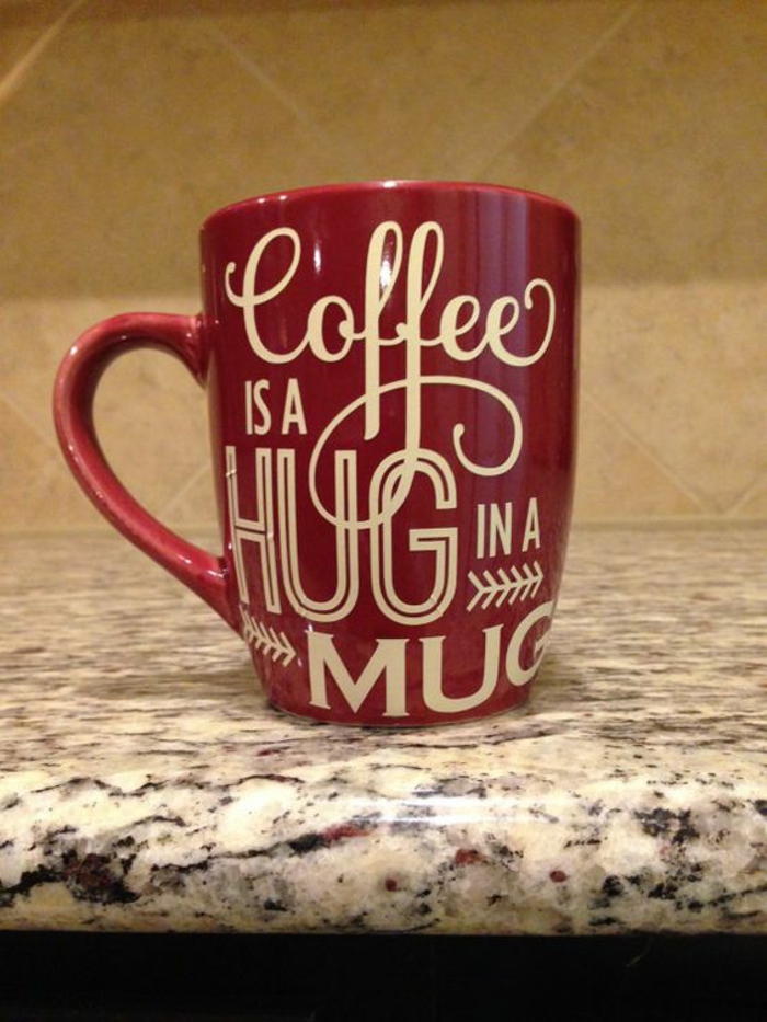 gobelets personnalisés, coffee is a hug in a mug