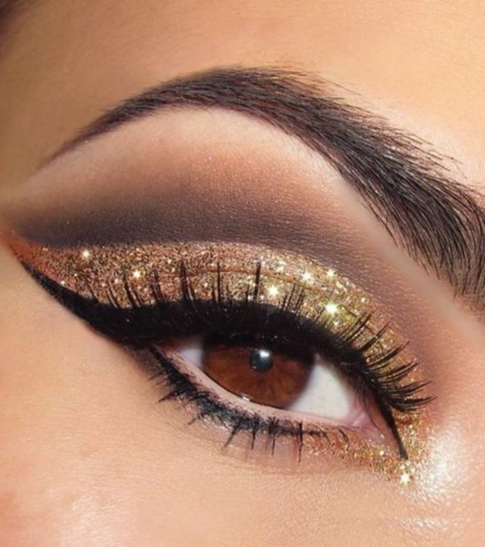makijaż-oczy-brązowe-oczy-rozświetlone-złotem