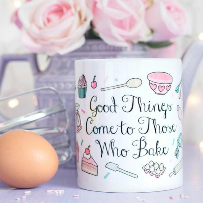 mug personnalisable, good things come to those who bake 