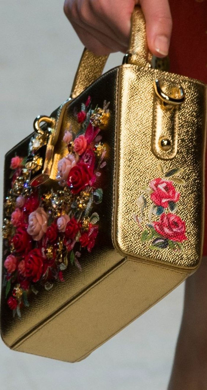 sac-à-mains-femme-Dolce-et-Gabbana-fleuri