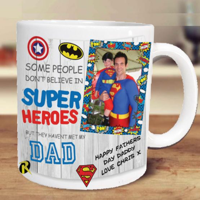 tasse personnalisée, pour les pères super héros 