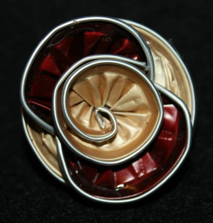 bijoux capsules, bague ou médaillon avec capsules de deux couleurs 
