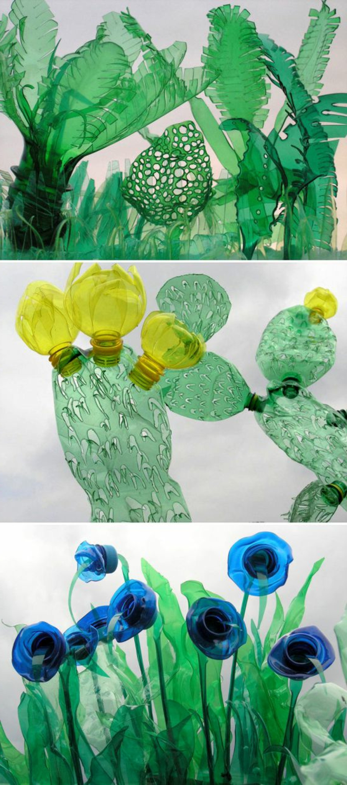 bricolage avec des bouteilles en plastique, créations originales de déchets recyclables