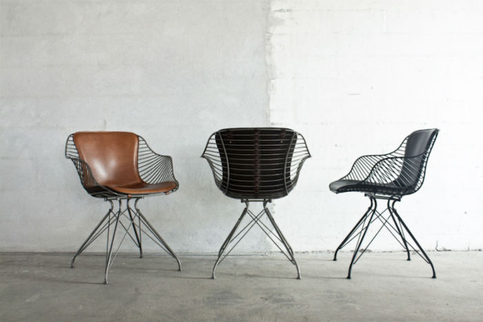 chaise style industriel design en cuir pour deco industrielle