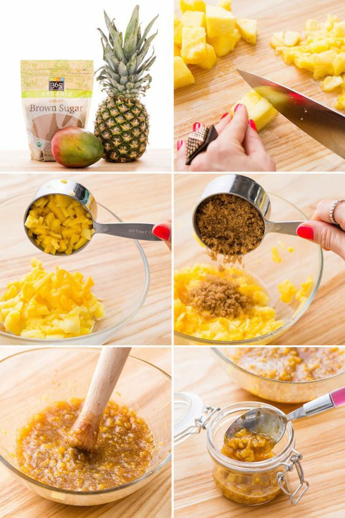 recette exotique de gommage naturel tropical à l'ananas et à la mangue