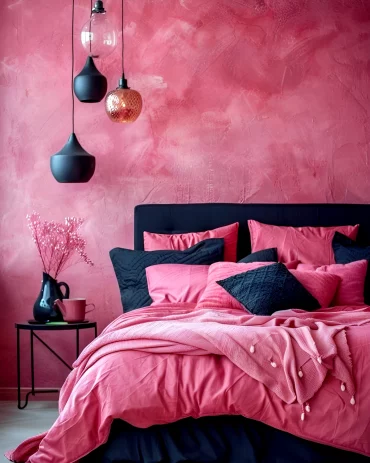 rose et gris chambre couleurs plus sombres