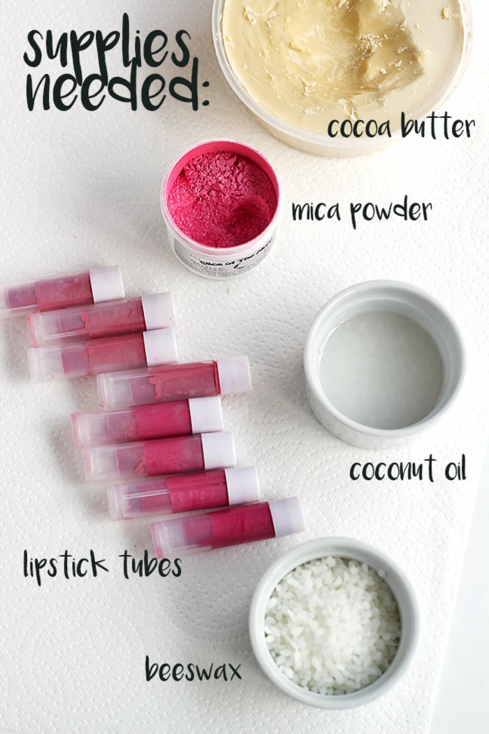 recette facile de rouge à lèvres naturel, cosmétique maison pour les lèvres