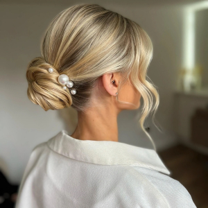 chignon sur cheveux mi long mech