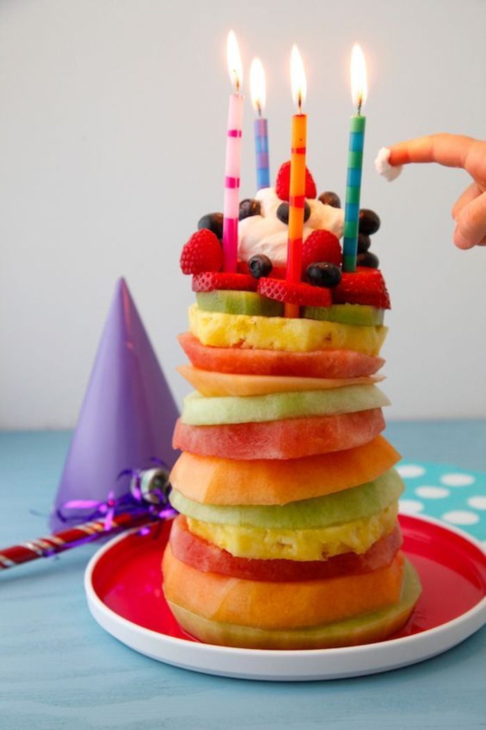 Excellent gâteau au yaourt aux fruits anniversaire iresistible tout en fruits 