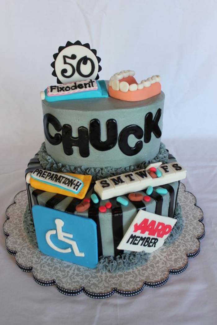 Idée gâteau d anniversaire gateau original anniversaire amusement 50 ans