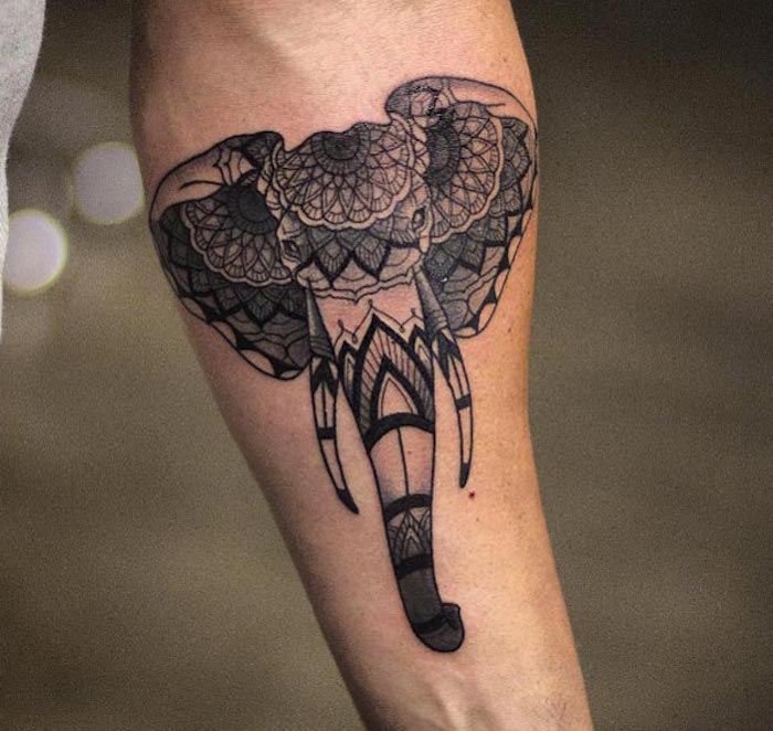 tattoo mandala signification modele elephant tatto bras homme inde