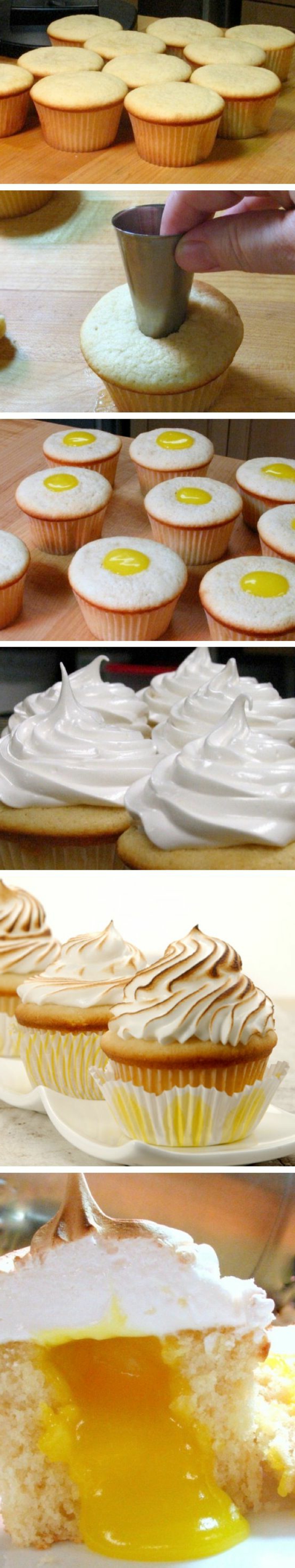 recette cupcake facile à la vanille avec meringue citron, idée comment préparer des cupcakes étape par étape