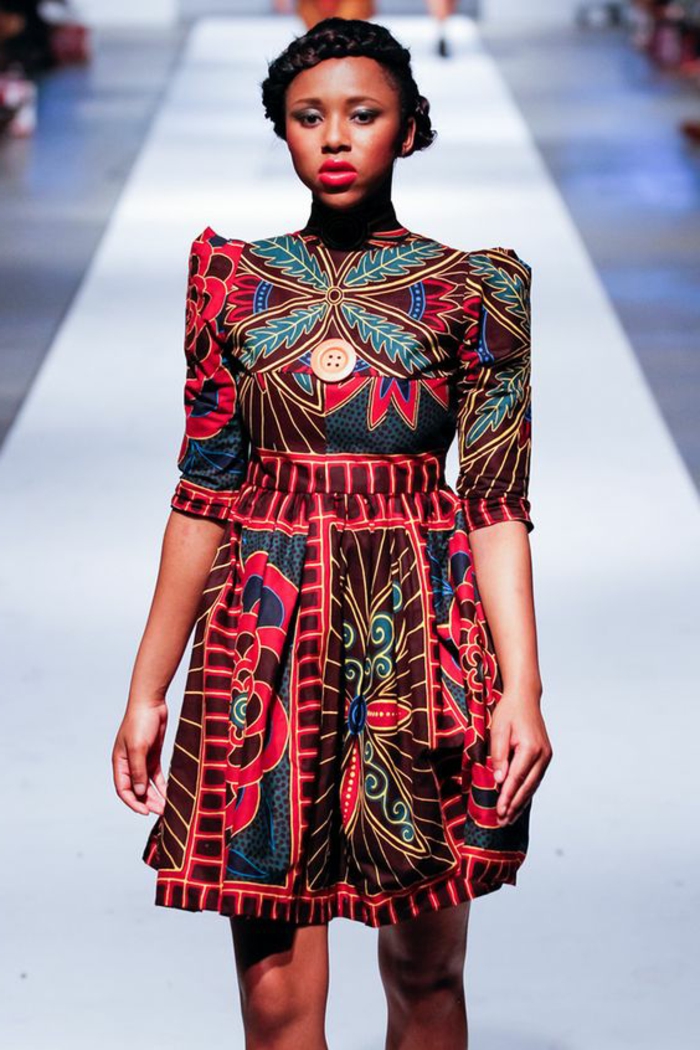 robe africaine wax, robe moderne inspiré par la tradition africaine