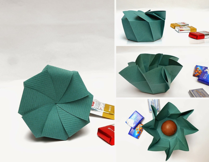 une boîte surprise à cadeaux à faire soi-même, idée pour un bricolage d'origami facile 