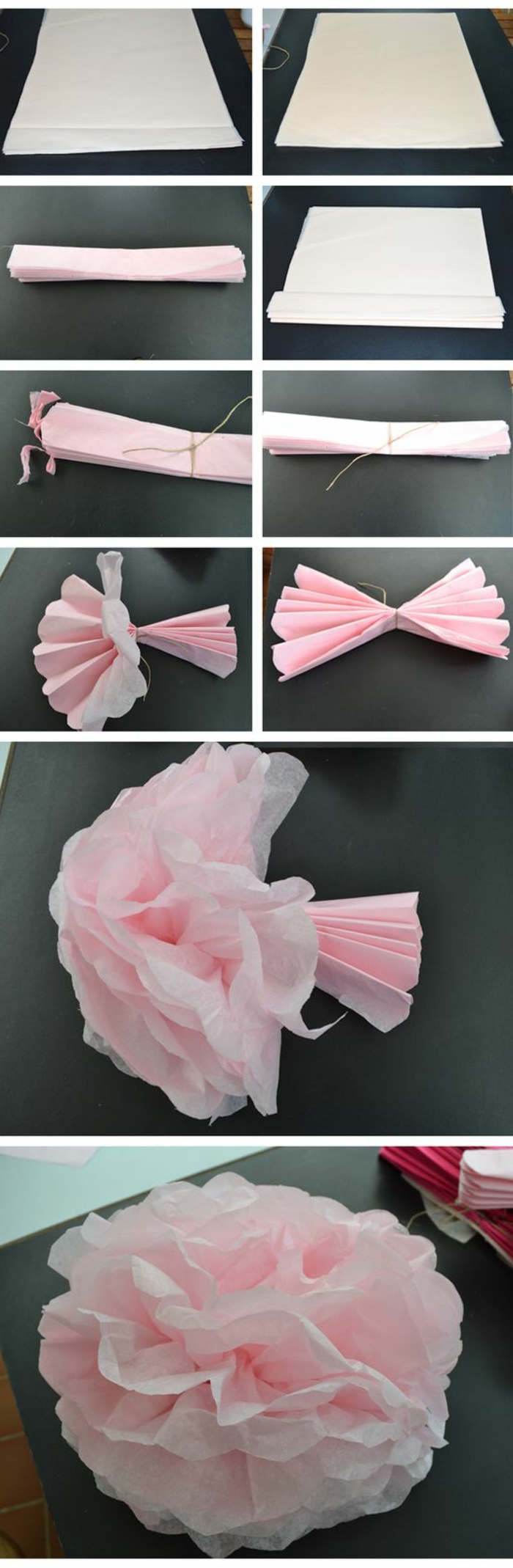 cadeau pour la fête des mères, fleur en papier plié smple à réaliser