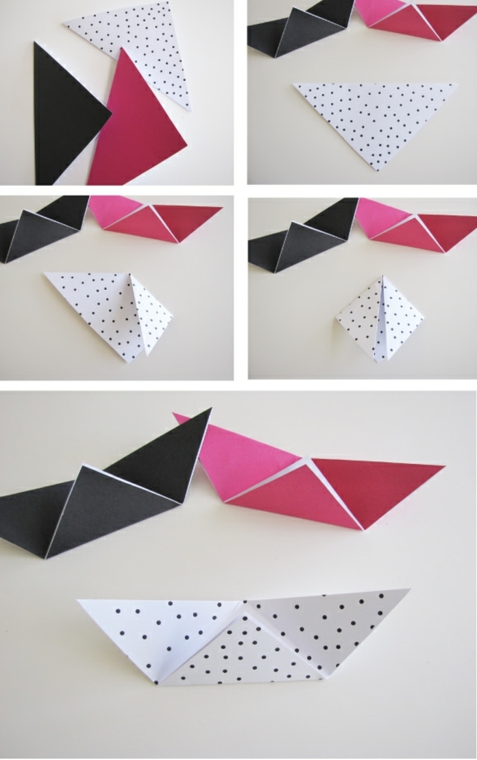 une boîte géométrique de rangement façon origami, origami facile pour débutants
