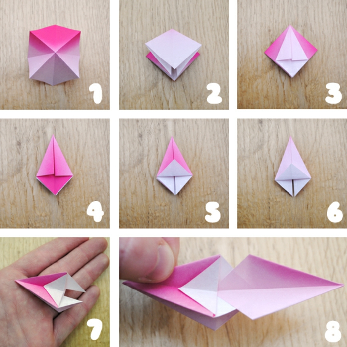tuto origami facile pour débutants ou enfants, idée pour une guirlande en origami