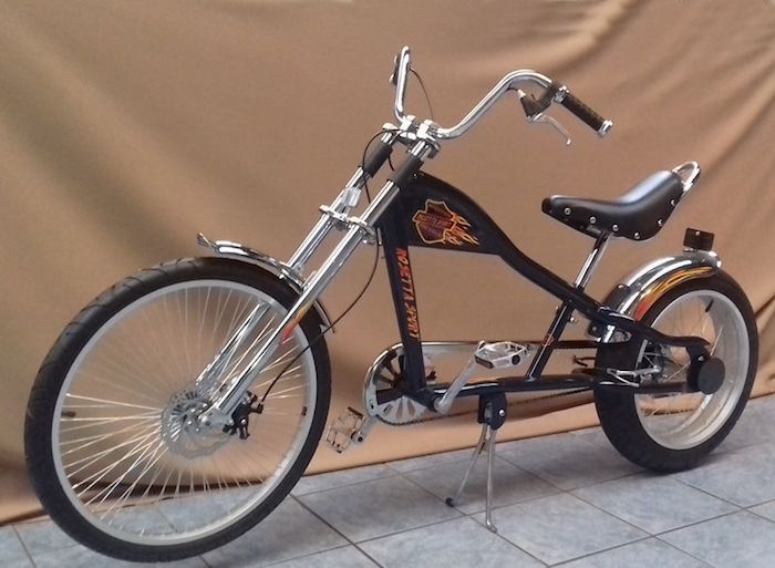 americain chopper vélo custom long guidon harley davidson