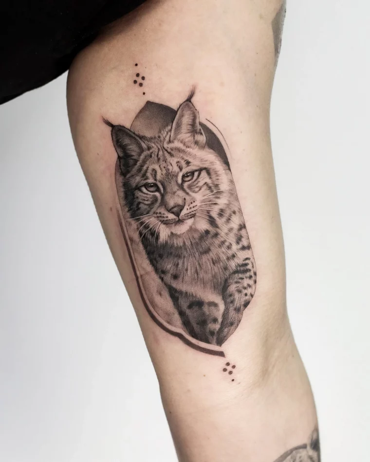 dessin de felin realiste idee tatouage bras homme femme animal