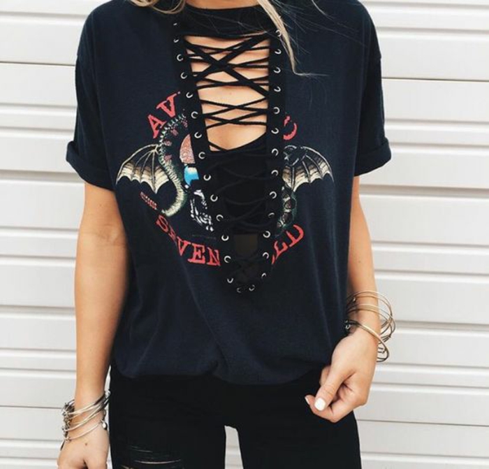 Belle tenue rock femme style grunge femme ootd