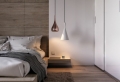 Lampe de chevet suspendue -80 idées pour un éclairage tendance dans la chambre à coucher