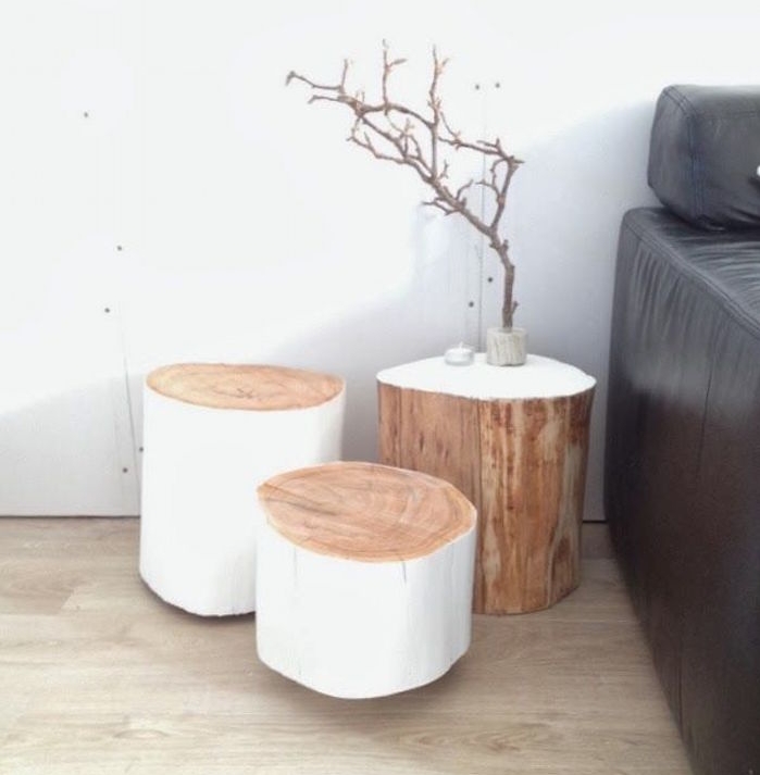 fabriquer des meubles en bois design avec troncs arbre