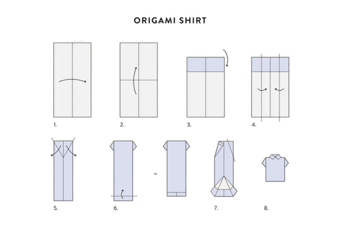 cake topper chemise en papier, instructions à suivre pour faire un cake topper origami facile 