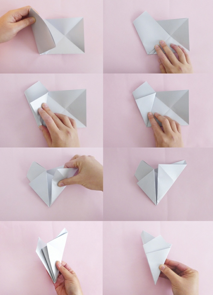 technique de pliage papier facile pour créer une étoile de noël origami 