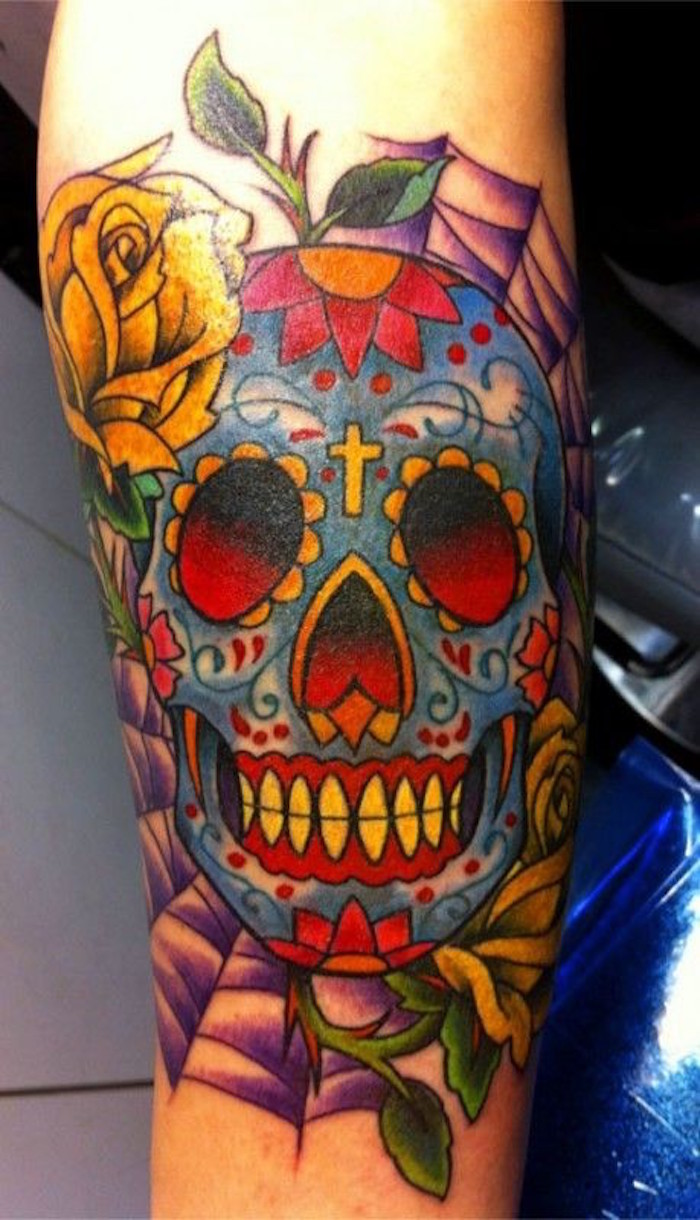 crane mexicain tatouage tete de mort tattoo tatouages femme mexicaine