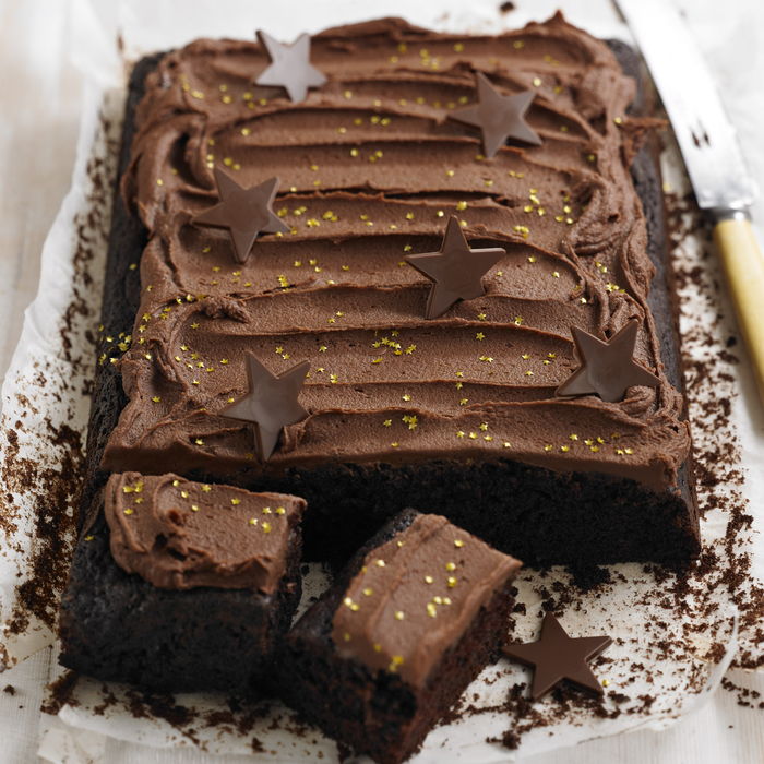 gâteau rectangulaire au chocolat, comment préparer une ganache au chocolat