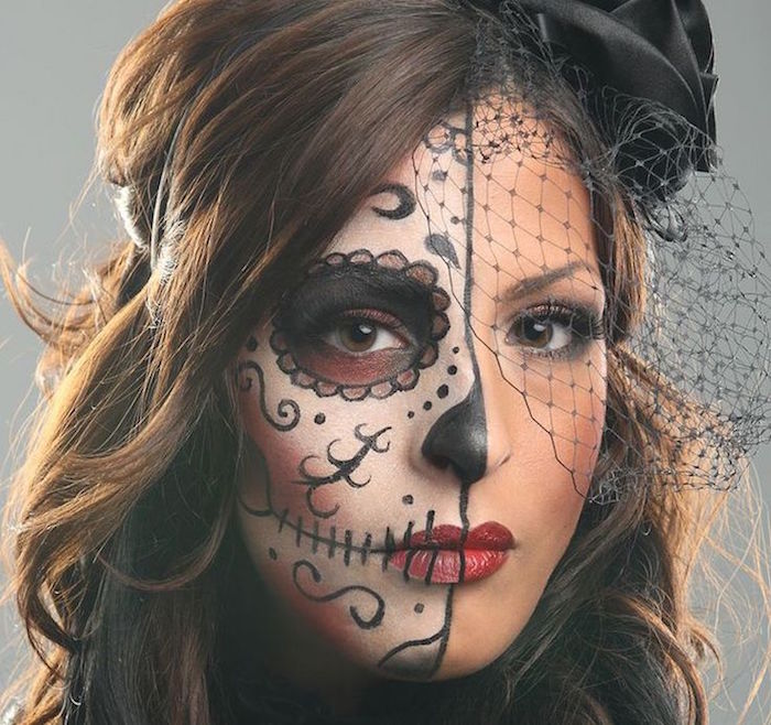 tete de mort mexicaine maquillage fete des morts calavera