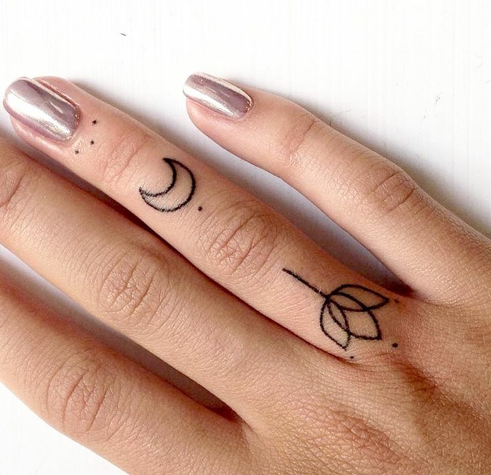 Styles tatouages tattoo fleur simple tatouage étoile sur le doigt 
