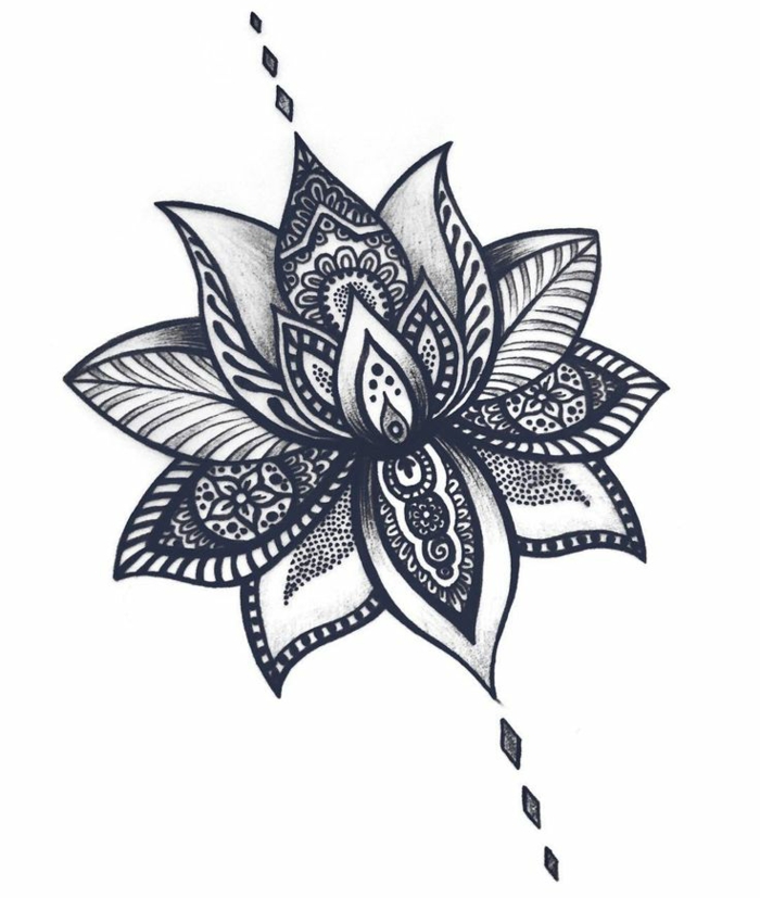Modèle de tatouage tatouages bras tatouage flanc tatouage a la mode lotus 