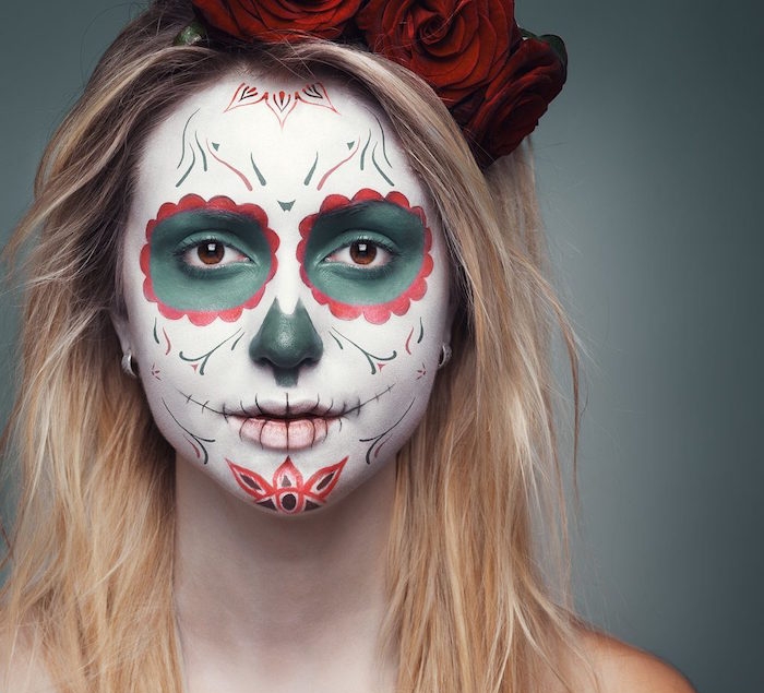 squelette mexicain maquillage fete des morts mexique femme