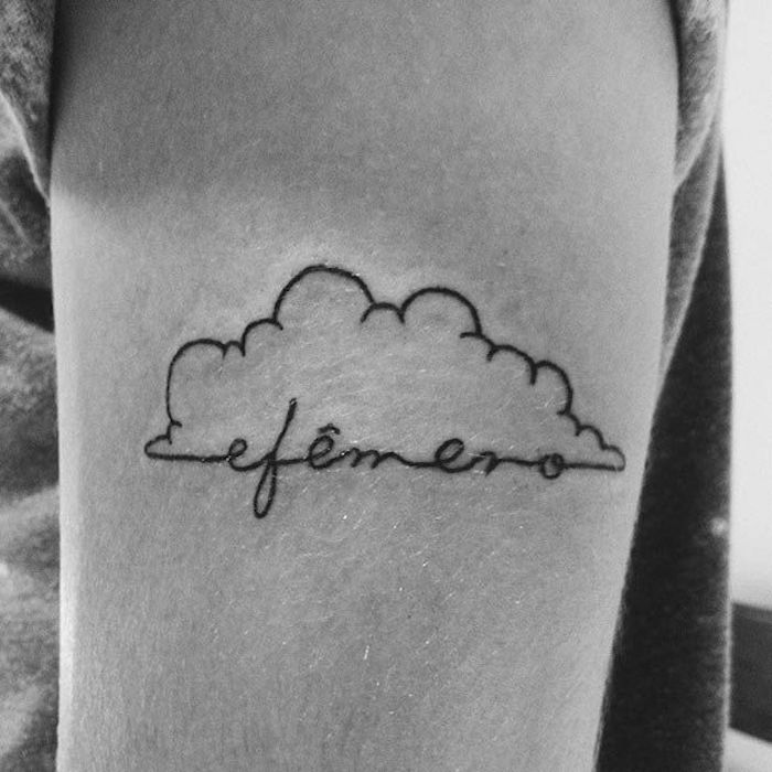 dessin tatouage homme nuage simple tattoo nuages discret
