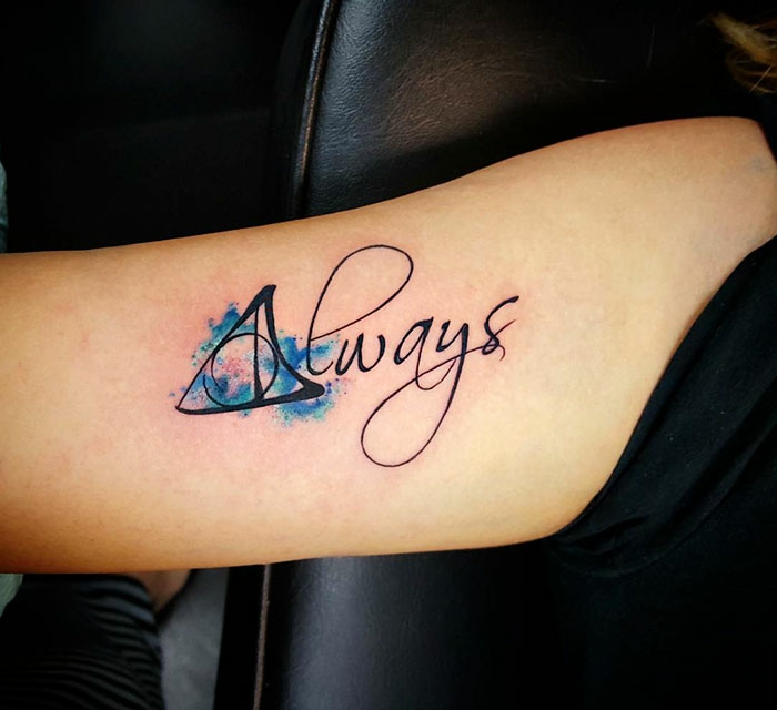 Dessins de tatouages pour femmes tattoo femme Harry Potter Always 