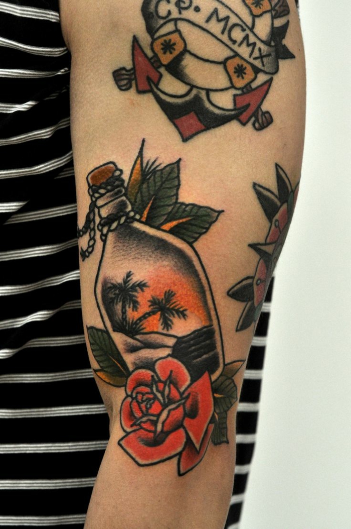 Rose tatouage signification tatouage traditionnel américain
