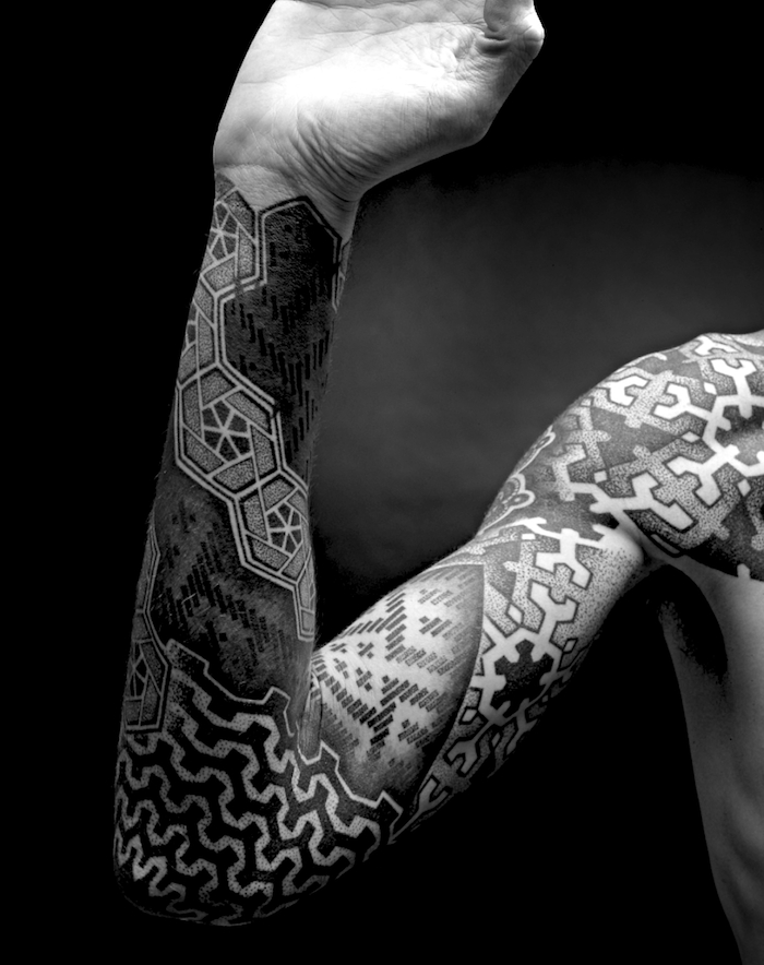 les plus beaux tatouages, motifs puzzle, tatouage avant bras, design tatto pour homme