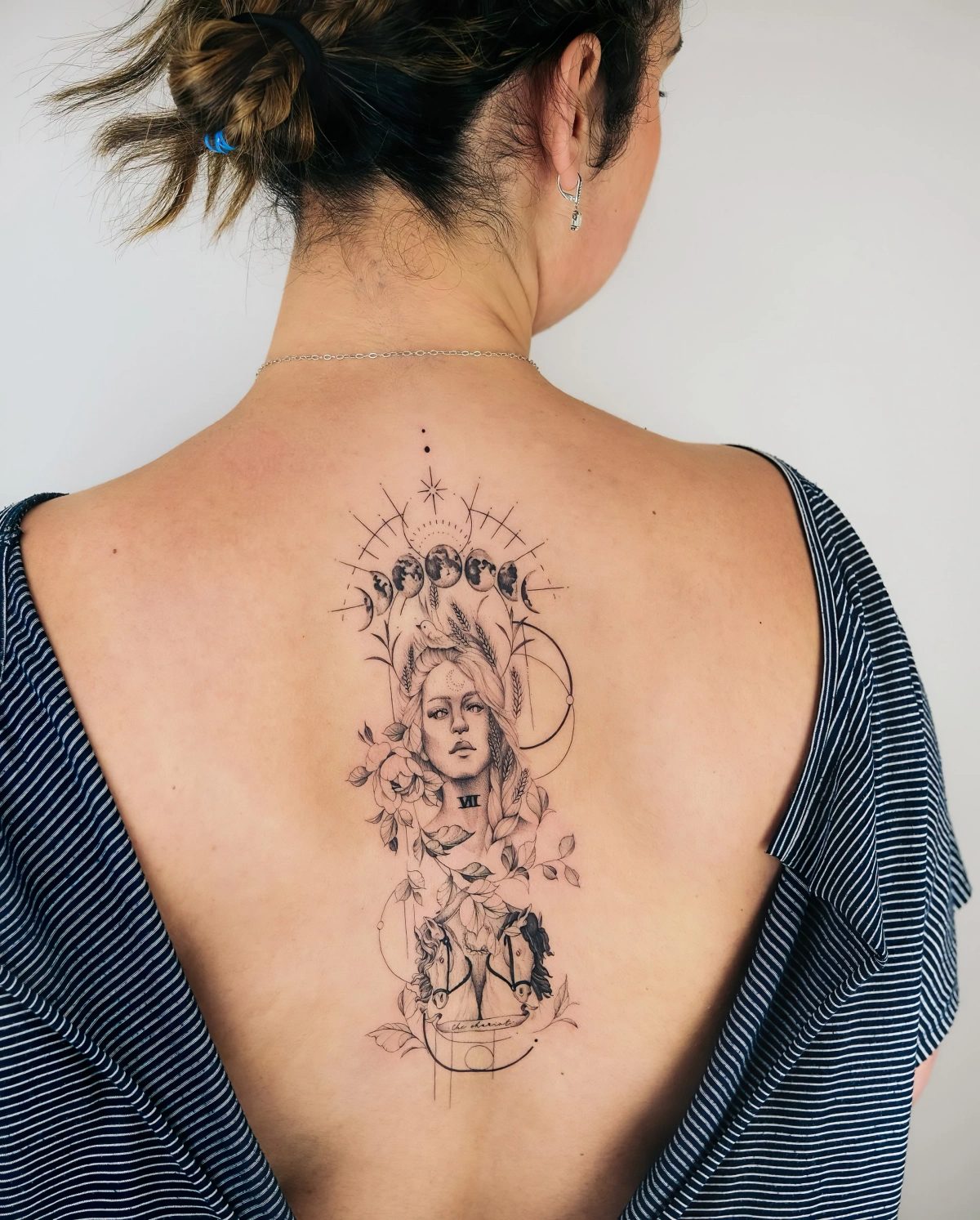 tatouage dorsale dessin deese motifs symbolisme art corporel