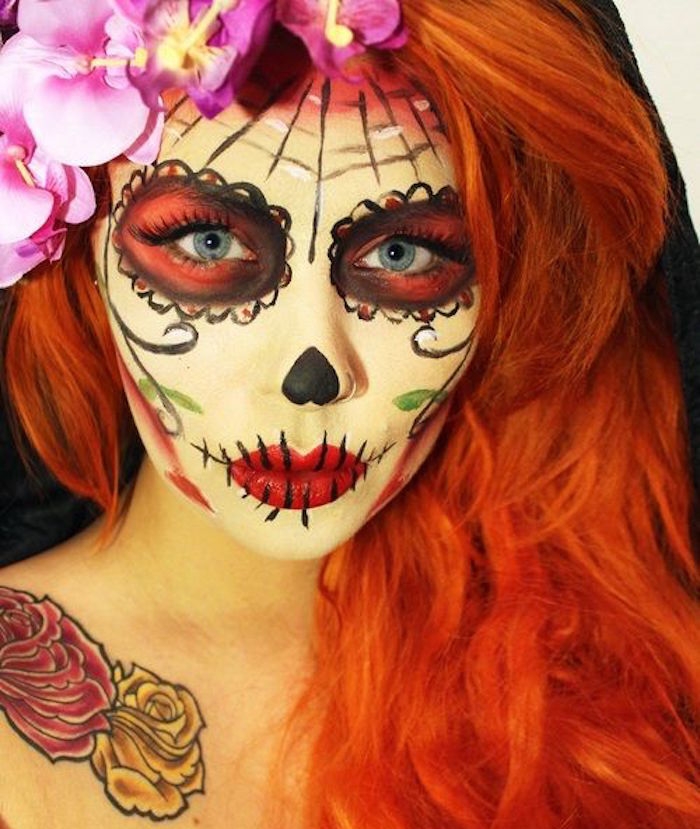 maquillage calavera femme squelette calavera style candy skull