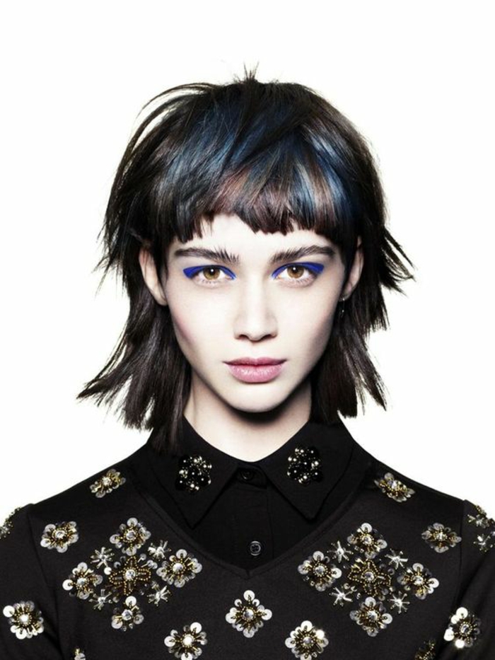coupe asymétrique en nuances colorées carre degrade coiffure 2017 