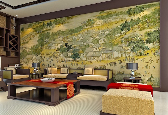 décoration salon asiatique design exemple deco séjour salle à manger japonaise 